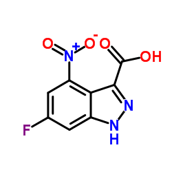 6-Fluoro-4-nitro-1H-indazole-3-carboxylic acid Structure