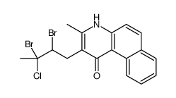 2-(2,3-dibromo-3-chlorobutyl)-3-methyl-4H-benzo[f]quinolin-1-one Structure