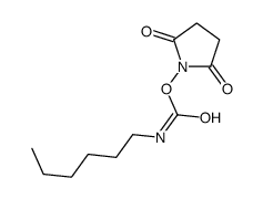 (2,5-dioxopyrrolidin-1-yl) N-hexylcarbamate结构式