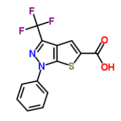 1-Phenyl-3-(trifluoromethyl)-1H-thieno[2,3-c]pyrazole-5-carboxylic acid图片