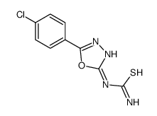 [5-(4-chlorophenyl)-1,3,4-oxadiazol-2-yl]thiourea结构式