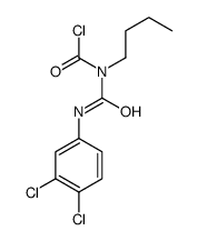 N-butyl-N-[(3,4-dichlorophenyl)carbamoyl]carbamoyl chloride Structure