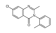 7-chloro-2-methyl-3-(2-methylphenyl)quinazolin-4-one结构式