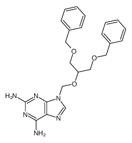 9-(2-Benzyloxy-1-benzyloxymethyl-ethoxymethyl)-9H-purine-2,6-diamine结构式