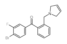 4-BROMO-3-FLUORO-2'-(3-PYRROLINOMETHYL) BENZOPHENONE结构式