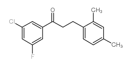 3'-CHLORO-3-(2,4-DIMETHYLPHENYL)-5'-FLUOROPROPIOPHENONE结构式