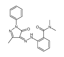 Benzamide, 2-[2-(1,5-dihydro-3-methyl-5-oxo-1-phenyl-4H-pyrazol-4-ylidene)hydrazinyl]-N,N-dimethyl结构式