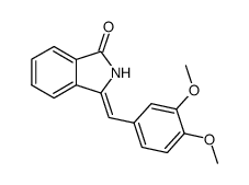 (Z)-2,3-dihydro-3-(3',4'-dimethoxyphenylmethylene)-1H-isoindol-1-one结构式