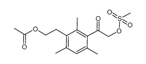 2,4,6-trimethyl-3-(2-((methylsulfonyl)oxy)acetyl)phenethyl acetate结构式