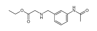 Ethyl 2-(3-acetamidobenzylamino)acetate Structure