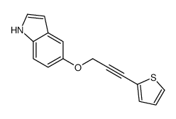5-(3-thiophen-2-ylprop-2-ynoxy)-1H-indole结构式