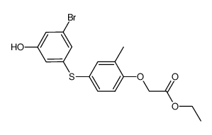 [4-(3-bromo-5-hydroxy-phenylsulfanyl)-2-methyl-phenoxy] -acetic acid ethyl acetate结构式