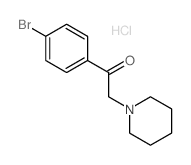 Ethanone,1-(4-bromophenyl)-2-(1-piperidinyl)-, hydrochloride (1:1)结构式