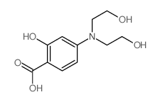 4-(bis(2-hydroxyethyl)amino)-2-hydroxy-benzoic acid structure