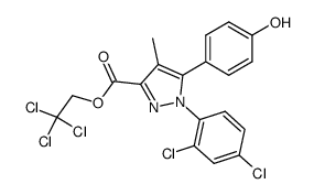 2,2,2-trichloroethyl 1-(2,4-dichlorophenyl)-5-(4-hydroxyphenyl)-4-methyl-1H-pyrazole-3-carboxylate Structure