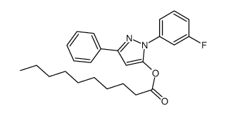 [2-(3-fluorophenyl)-5-phenylpyrazol-3-yl] decanoate Structure