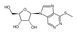 1-(β-D-ribofuranosyl)-4-methylthioimidazo(4,5-d)pyridazine结构式