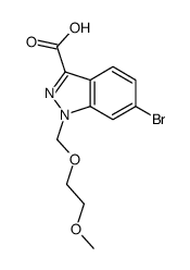 6-bromo-1-(2-methoxyethoxymethyl)indazole-3-carboxylic acid结构式
