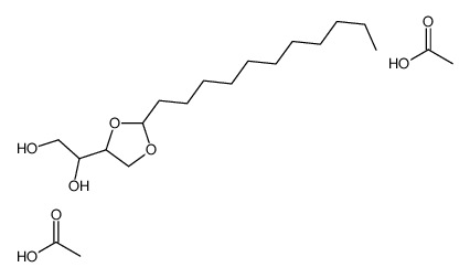 acetic acid,1-(2-undecyl-1,3-dioxolan-4-yl)ethane-1,2-diol结构式