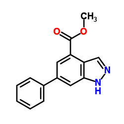 Methyl 6-phenyl-1H-indazole-4-carboxylate结构式