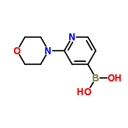 (2-吗啉代吡啶-4-基)硼酸结构式