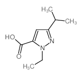 1-Ethyl-3-isopropyl-1H-pyrazole-5-carboxylic acid Structure