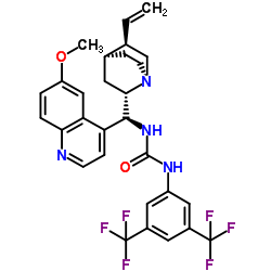N-[3,5-双(三氟甲基)苯基]-N''-[(8α,9S)-6''-甲氧基七氢呋喃-9-基]脲结构式