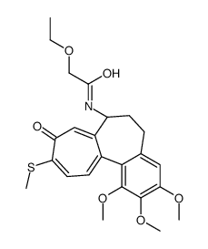 2-ethoxy-N-[(7S)-1,2,3-trimethoxy-10-methylsulfanyl-9-oxo-6,7-dihydro-5H-benzo[a]heptalen-7-yl]acetamide结构式