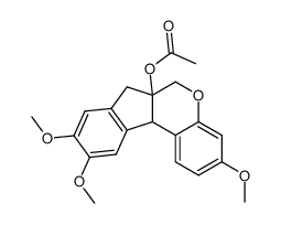 6a-acetoxy-3,9,10-trimethoxy-6,6a,7,11b-tetrahydro-indeno[2,1-c]chromene结构式