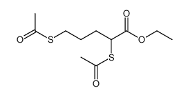 2,5-bis-acetylsulfanyl-pentanoic acid ethyl ester结构式