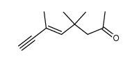 4,4,6-trimethyl-oct-5-en-7-yn-2-one结构式