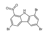 1,3,6-tribromo-8-nitro-carbazole结构式