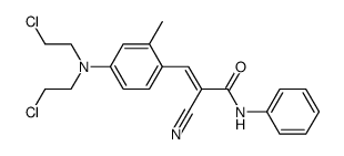 N.N-Bis-(2-chlor-ethyl)-3-methyl-4-(2-cyan-2-phenylcarbamoyl-vinyl)-anilin Structure
