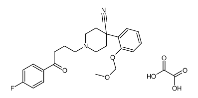 1-[4-(4-fluorophenyl)-4-oxobutyl]-4-[2-(methoxymethoxy)phenyl]piperidine-4-carbonitrile,oxalic acid Structure