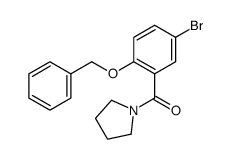(2-(苄基氧基)-5-溴苯基)(1-吡咯烷基)甲酮结构式