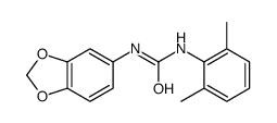 1-(1,3-benzodioxol-5-yl)-3-(2,6-dimethylphenyl)urea结构式