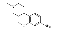 3-methoxy-4-(1-methylpiperidin-4-yl)aniline结构式