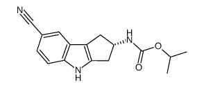(S)-(7-Cyano-1,2,3,4-tetrahydrocyclopenta[b]indol-2-yl)carbamic Acid Isopropyl Ester结构式