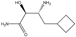 (2S,3R)-3-aMino-4-cyclobutyl-2-hydroxybutanaMide结构式