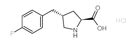 (2S,4R)-4-(4-Fluorobenzyl)pyrrolidine-2-carboxylic acid hydrochloride Structure