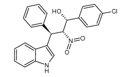 1-(4-chlorophenyl)-3-(1H-indol-3-yl)-2-nitro-3-phenylpropan-1-ol结构式