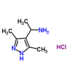 1-(3,5-Dimethyl-1H-pyrazol-4-yl)ethanamine hydrochloride (1:1)结构式