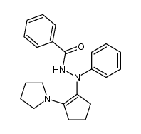 N'-phenyl-N'-(2-(pyrrolidin-1-yl)cyclopent-1-en-1-yl)benzohydrazide Structure