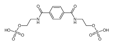 Terephthalic acid bis-N-(2-hydroxyethyl)amide acid sulfate结构式