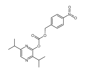 3,6-Diisopropyl-2-p-nitrobenzyloxycarbonyloxypyrazine Structure