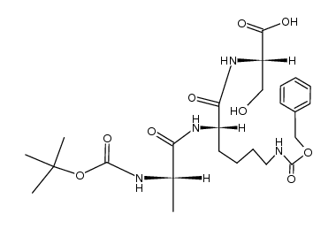 tert.-butyloxycarbonylalanyl-Nε-benzyloxycarbonyllysyl-serine结构式