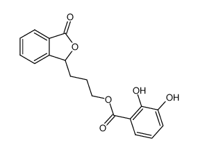 2,3-Dihydroxy-benzoic acid 3-(3-oxo-1,3-dihydro-isobenzofuran-1-yl)-propyl ester Structure