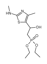 [2-Hydroxy-2-(4-methyl-2-methylamino-5-thiazolyl)ethyl]phosphonsaeure-diethylester Structure