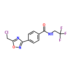 4-[5-(Chloromethyl)-1,2,4-oxadiazol-3-yl]-N-(2,2,2-trifluoroethyl)benzamide结构式