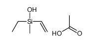 acetic acid,ethenyl-ethyl-hydroxy-methylsilane结构式